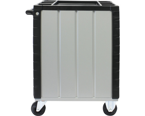 Conteneur roulant en plastique avec poignée et roulettes