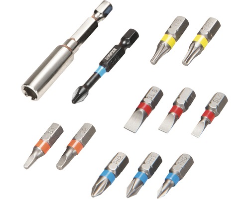 Jeu d''embouts avec porte-embout magnétique et différents embouts de vissage