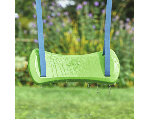 Siège de balançoire vert avec suspension