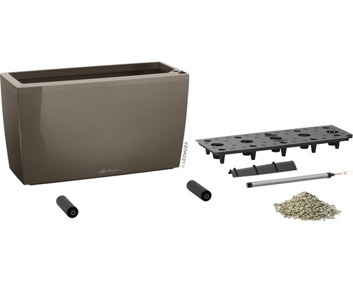 Jardinière rectangulaire avec système d''irrigation et accessoires