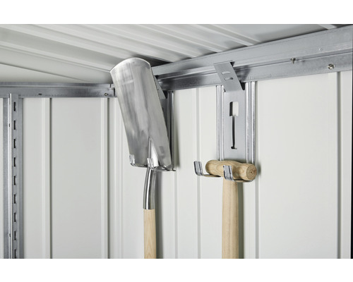 Metallgerätehalter mit Schaufel und Hammer zur Wandbefestigung
