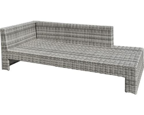 Gartencouch aus Rattan mit einem Seitenteil