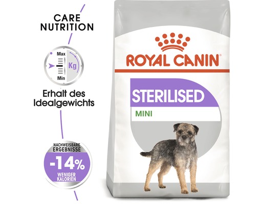 Royal Canin Sterilised Mini Hundefutter Verpackung