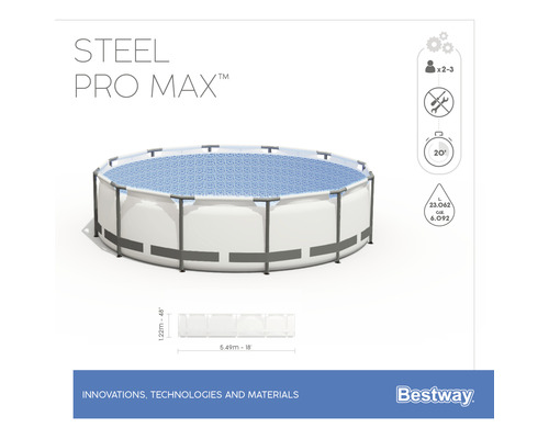 Piscine Bestway Steel Pro Max avec couverture