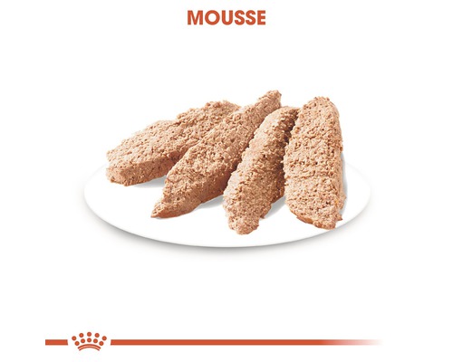 Katzennahrungsmousse auf einem Teller