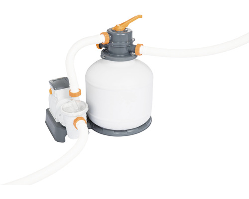 Système de filtration à sable pour piscines avec pompe et tuyaux