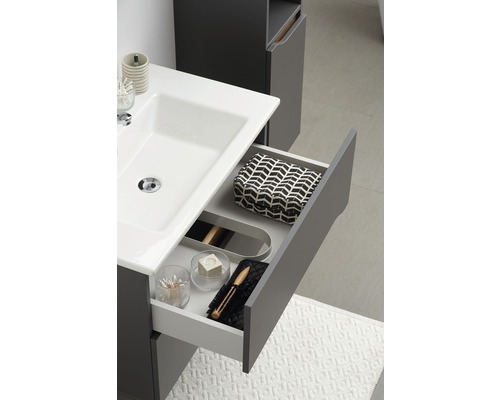 Badezimmer Waschtischunterschrank mit offenem Schubfach zur Aufbewahrung von Badutensilien