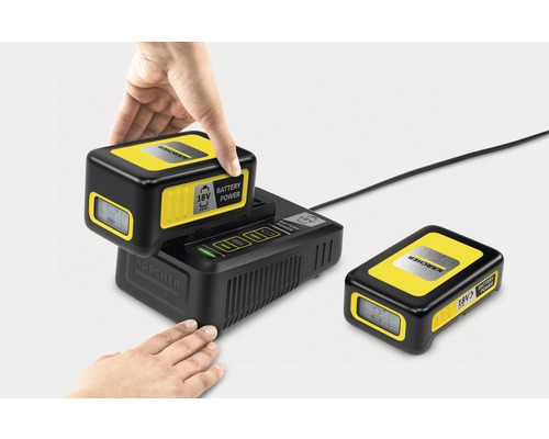 Batterie et chargeur Kärcher en détail