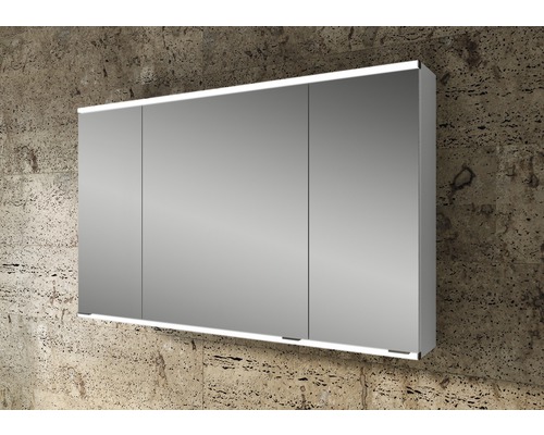 Spiegelschrank mit drei Türen und Beleuchtung