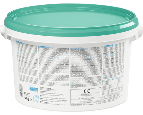 Mastic prêt à l''emploi Knauf pour murs et plafonds en seau de 6 kilogrammes
