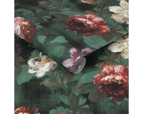 Papier peint à motif floral avec fleurs