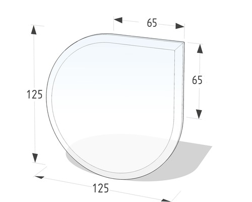 Plaque de protection contre les étincelles en verre 125x125 cm