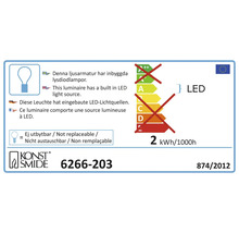 Energielabel mit Informationen zur LED-Leuchte