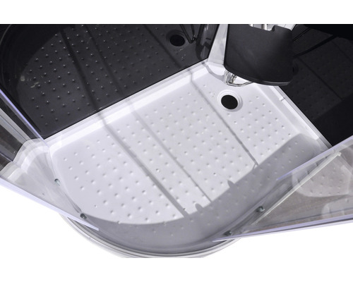 Receveur de douche avec surface rainurée et drain