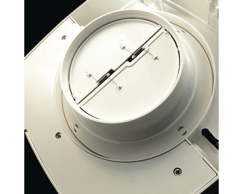 Detailaufnahme eines Lüftungsgerätes mit Klappe