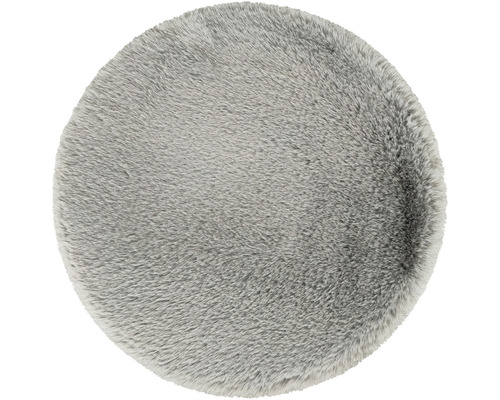 Tapis rond imitation fourrure
