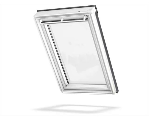 Store occultant VELUX blanc uni à commande manuelle cadre blanc DKL S10 1025SWL