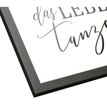 Affiche encadrée avec le texte ''das Leben tanzen''