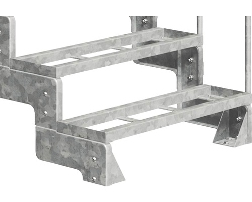 Metalltreppe mit zwei Stufen