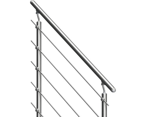 Garde-corps à câbles en acier inoxydable avec main courante et plusieurs câbles