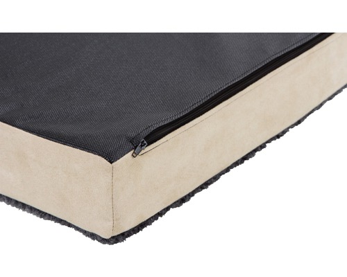 Detailansicht eines Hundebetts mit Reissverschluss