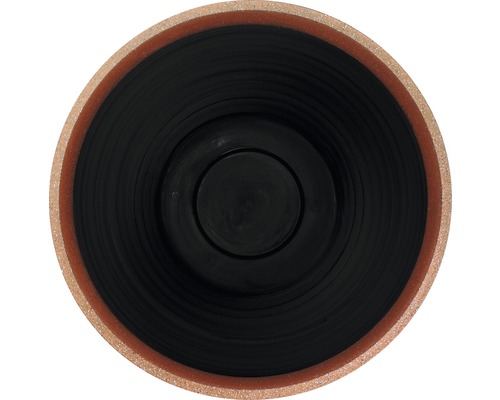 Vue intérieure d''un pot de fleurs rond