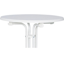 Table de bistrot ronde avec structure métallique