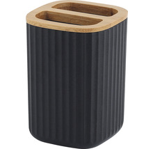 Badset 6-teilig Kunststoff schwarz/Bambus-thumb-4