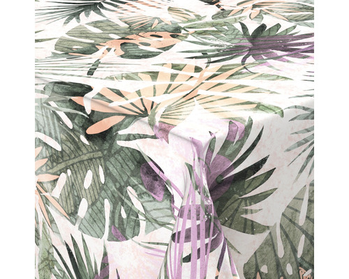 Nappe Véniline Tropics largeur 140 cm (au mètre) Nappe avec motif de plantes tropicales