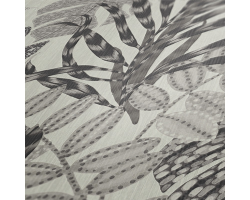 Nahaufnahme einer Tapete mit Blätterdessin