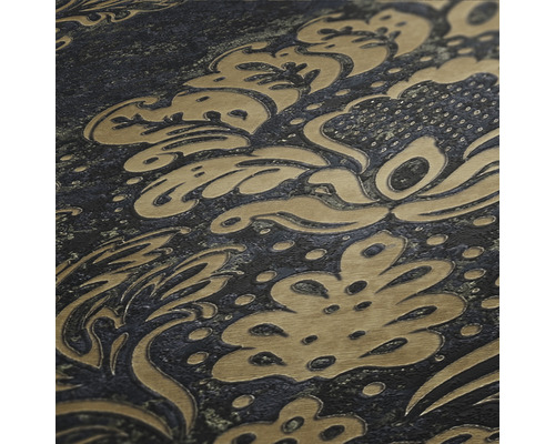 Gros plan d''un papier peint texturé à motif floral