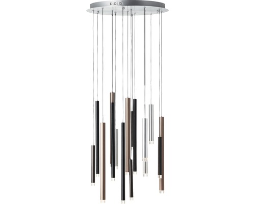 Hängeleuchte mit zylindrischen Lampenschirmen in verschiedenen Ausführungen