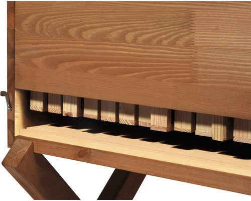 Detailansicht eines Bienenhauses aus Holz