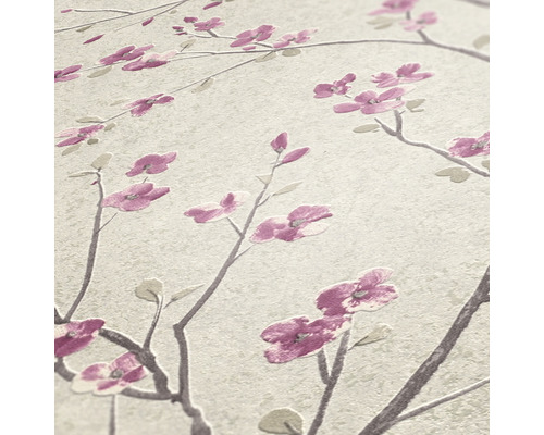 Papier peint à motif floral