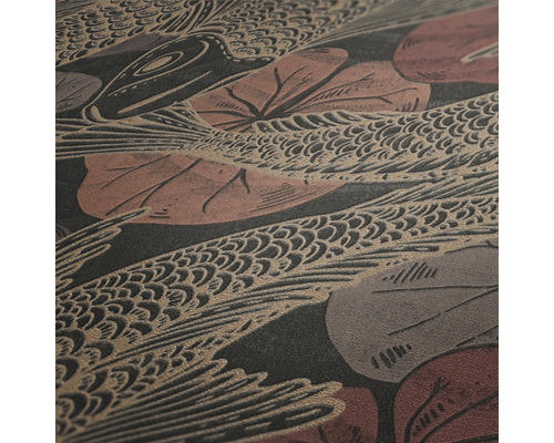 Nahaufnahme einer Tapete mit floralem Muster