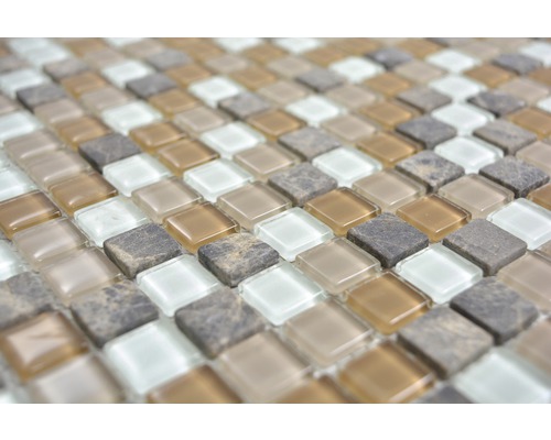 Mosaïque en verre et pierre pour l''intérieur