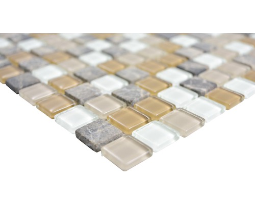 Mosaïque en verre et pierre