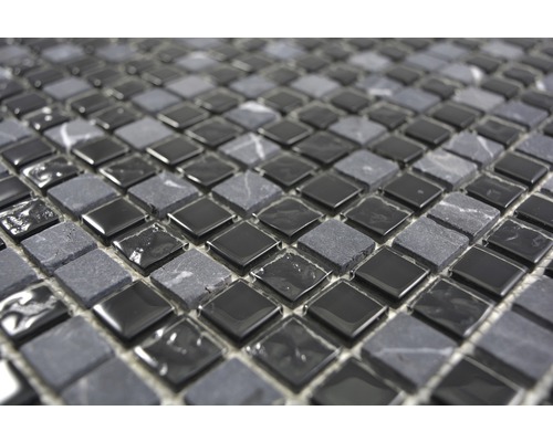 Mosaikfliese aus Stein und Glas