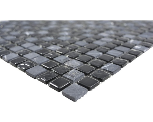 Mosaikfliese aus Naturstein und Glas