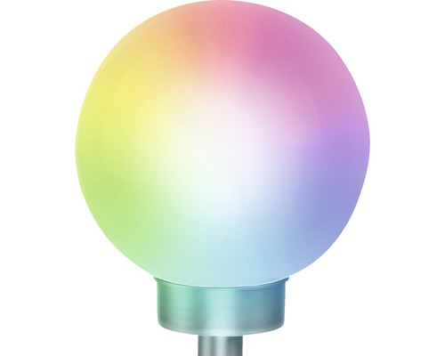 Boule de jardin décorative avec effet lumineux multicolore