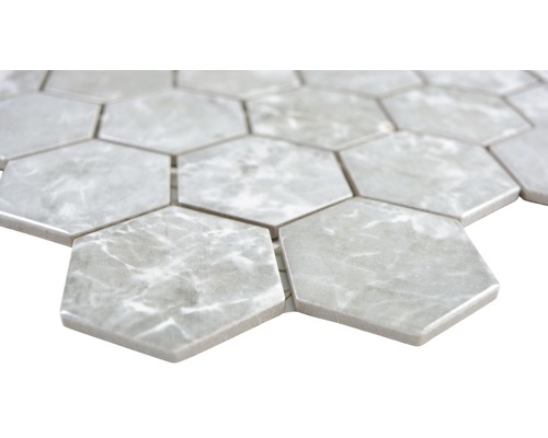 Carreaux hexagonaux avec veinures de marbre