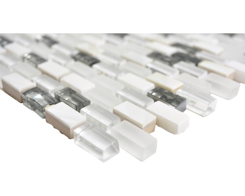 Mosaïque en verre et pierre naturelle