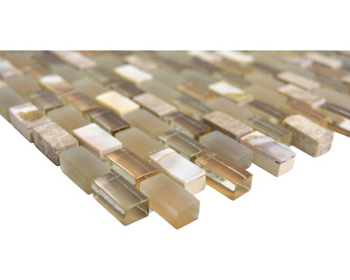 Mosaïque en verre et pierre