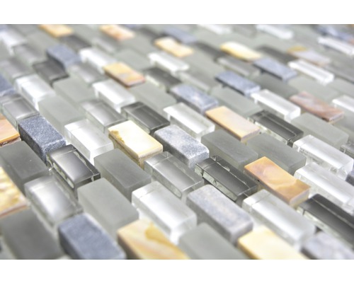 Mosaikfliesen aus Glas und Stein