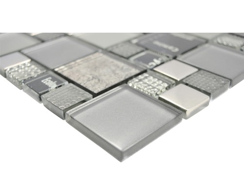 Mosaïque en verre et métal