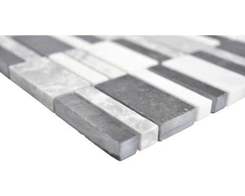Panneau de mosaïque en marbre avec pierres rectangulaires