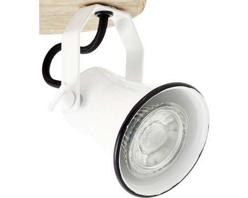 Weisse Deckenleuchte mit verstellbarem Strahler