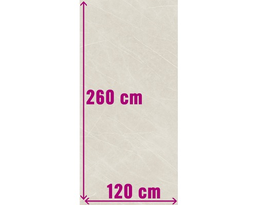 XXL Feinsteinzeug Wand- und Bodenfliese Always Cream Pulido 120x260 cm