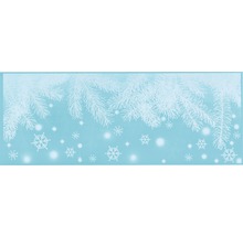 Motif de Noël avec des branches de sapin et des flocons de neige