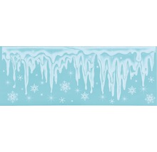 Bordure avec motif glaçons et flocons de neige